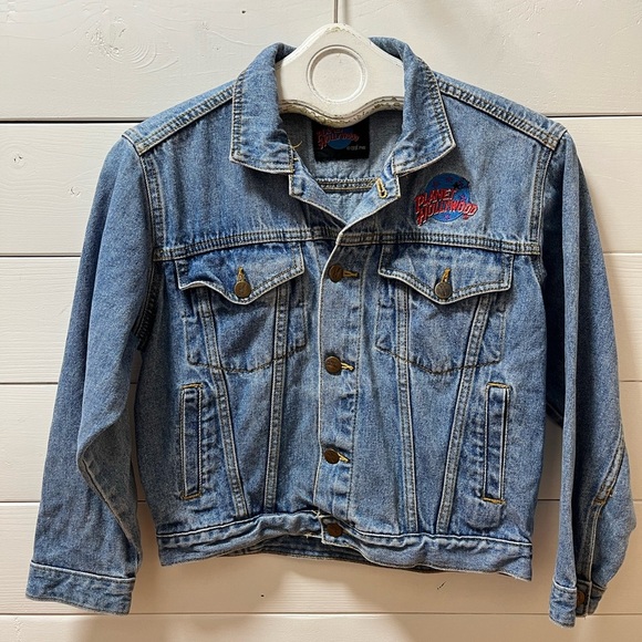 PLANET HOLLYWOOD Vintage Nashville Denim Jacket - Kids Size 10 - Picture 1 of 10